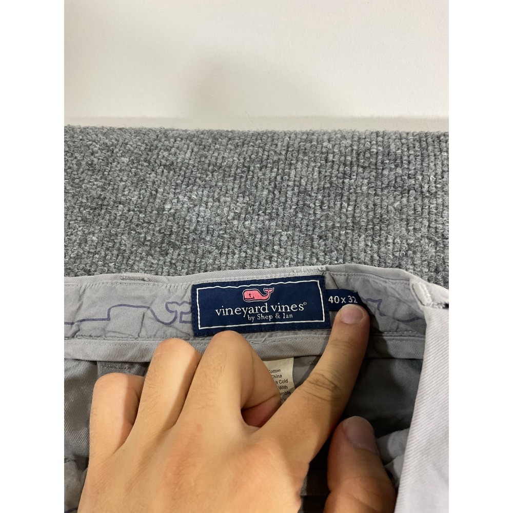 Vineyard Vines Men's 40x30 Gray Chino Pants Classic Fit Casual Preppy Golf Stret - Picture 3 of 13